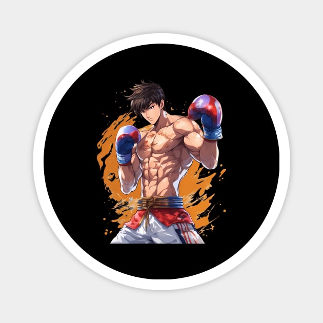 MMA Muay Thai Kick Boxing Magnet by animegirlnft